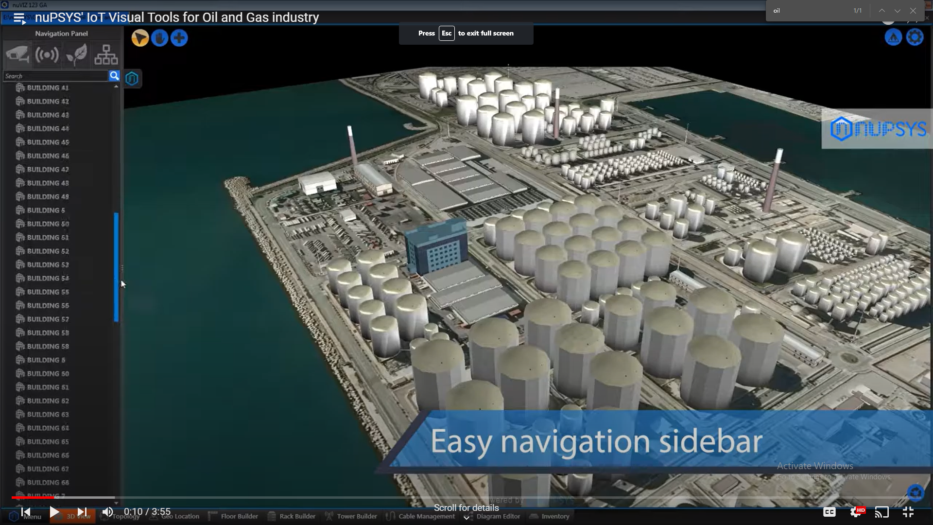 nupsys, nusim, IoT, 3d visualization, oil and gas